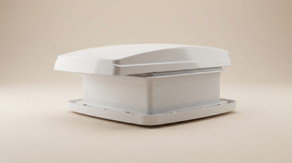 RV Roof Vent Fan 12V 400x400 mm 43R R10 Certified White